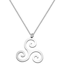 CENWA Stainless Steel Triple Spiral Necklace Emblem Amulet Talisman Charm