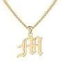Funcok Personalized 925 Sterling Silver Old English Letter Necklace Custom Made with Any Initial Funcok Personalized 925 Sterling Silver Old English Letter Necklace Custom Made with Any Initial