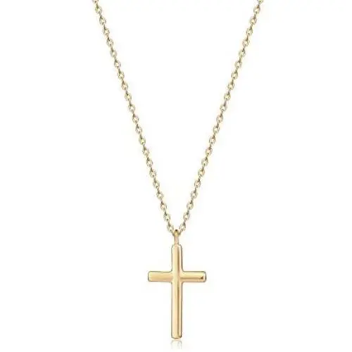 LOYATA Tiny Cross Pendant Necklace, 14K Gold Plated Minimalist Simple Delicate Chain Necklace for Women… LOYATA Tiny Cross Pendant Necklace, 14K Gold Plated Minimalist Simple Delicate Chain Necklace for Women…