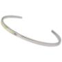 COUYA Womens Polished 316L Stainless Steel Silver Flat Bangle Cuff Bracelet