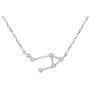 BriLove Women 925 Sterling Silver Wedding Bridal CZ Horoscope Zodiac 12 Constellation Astrology Pendant Necklace Birthday Gift