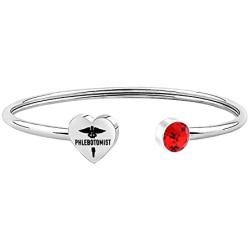 SEIRAA Phlebotomist Cuff Bracelet Phlebotomist Medical Lab tech Gift for Phlebotomist Nurse Students 2020