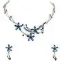 Faship Gorgeous Rhinestone Crystal Floral Necklace Earrings Set Faship Gorgeous Rhinestone Crystal Floral Necklace Earrings Set