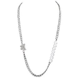 Ingemark Stainless Steel Punk Cuban Chain Necklace for Women Girls Simple Sweet Stylish Link Chain Necklace Jewelry