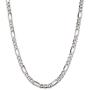 Savlano 925 Sterling Silver 5.5mm Italian Solid Figaro Link Chain Necklace with Gift Box for Men & Women - Made in Italy
