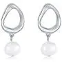 Freshwater Pearl Hoop Earrings 925 Silver Needle Platinum Plated Drop Dangle Earring Jewelry For Women Girls Freshwater Pearl Hoop Earrings 925 Silver Needle Platinum Plated Drop Dangle Earring Jewelry For Women Girls