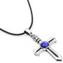 Davitu Pendant Necklaces - Cartoon Jewelry Fashion Blue Anime Crystal Cross Fairy Tail Figure Toys Gray Fullbuster Cosplay Jewelry for Men Women Wholesale