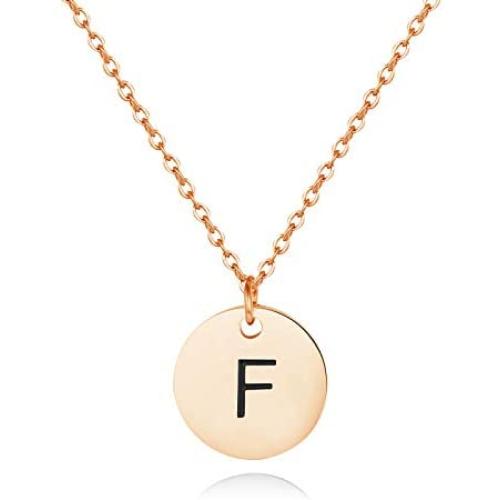 Sereney Initial Necklaces, 18k Gold/Rose-Gold/Silver Plated Engraved Letter Necklace for Women, Gifts for mom, Women Jewelry to Best Friend, Bridesmaid.