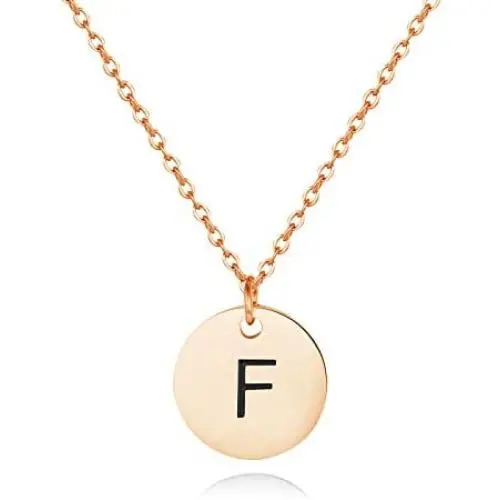 Sereney Initial Necklaces, 18k Gold/Rose-Gold/Silver Plated Engraved Letter Necklace for Women, Gifts for mom, Women Jewelry to Best Friend, Bridesmaid.