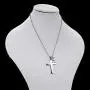 Uloveido Mens Stainless Steel Cross Pendant Bible Verse Necklace with Real Mustard Seed Y632
