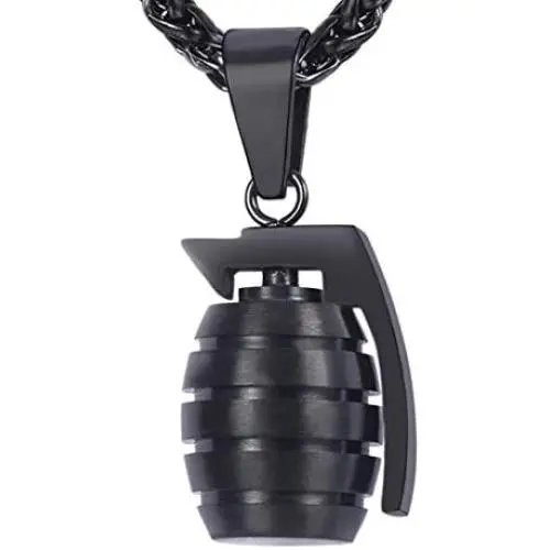 U7 Men Personalized Punk Necklace Jewelry Stainless Steel 18K Gold Plated Rock Army Style Cool Pendant with, Chain 22'' U7 Men Personalized Punk Necklace Jewelry Stainless Steel 18K Gold Plated Rock Army Style Cool Pendant with, Chain 22''