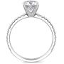 HAFEEZ CENTER 14K Gold 1ct Petite Shared Prong Comfort Fit D-E Color Moissanite Engagement Ring