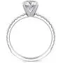 HAFEEZ CENTER 14K Gold 1ct Petite Shared Prong Comfort Fit D-E Color Moissanite Engagement Ring
