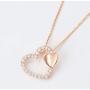 GIRLS/WOMEN/TEEN LOVE HEART NECKLACE/CHOKER/PENDANT Rose Gold Heart Choker Pendant Necklace Birthday Girlfriend ANNIVERSARY Gift for LOVE STYLE ELEGANCE Choker