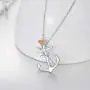 KINGWHYTE 925 Sterling Silver Necklace for Women Anchor/Compass Necklace Graduation KINGWHYTE 925 Sterling Silver Necklace for Women Anchor/Compass Necklace Graduation