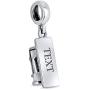 Personalized Fashion Designer Seamstress Sewing Machine Dangle Bead Charm For Women Teen Oxidized .925 Sterling Silver Fits European Bracelet