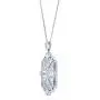 BERRICLE Rhodium Plated Sterling Silver Cubic Zirconia CZ Art Deco Milgrain Bridal Bridesmaid Fashion Necklace and Earrings Set BERRICLE Rhodium Plated Sterling Silver Cubic Zirconia CZ Art Deco Milgrain Bridal Bridesmaid Fashion Necklace and Earrings Set