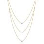Opal Layered Gold Necklaces For Women | 14k Gold Dipped Ball Chain, 3 Tiered White Fire Opal, Gold Necklace | Dainty Opal Necklaces For Women | Celebrity Approved Opal Jewelry For Women