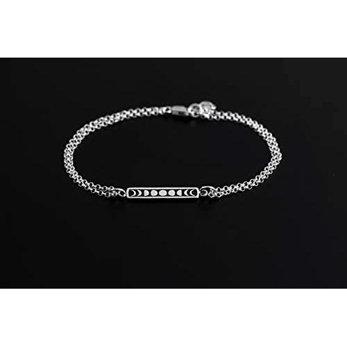 Sterling Silver Moon Phase Charm Bracelet • Crescent Moon • Full Moon • Celestial • Spiritual Jewelry • Lunar Moon Goddess Charm Bracelet • Its just a Phase