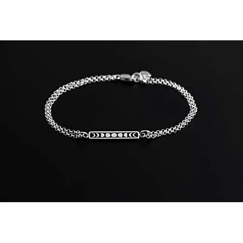 Sterling Silver Moon Phase Charm Bracelet • Crescent Moon • Full Moon • Celestial • Spiritual Jewelry • Lunar Moon Goddess Charm Bracelet • Its just a Phase Sterling Silver Moon Phase Charm Bracelet • Crescent Moon • Full Moon • Celestial • Spiritual Jewelry • Lunar Moon Goddess Charm Bracelet • Its just a Phase