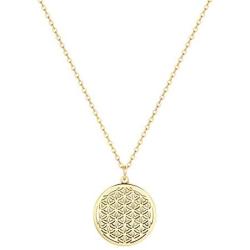 Happiness Boutique Women Flower of Life Necklace Gold Color Delicate Pendant Necklace Stainless Steel Jewelry