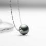 18K Gold Tahitian Single Black Pearl Necklace 10-11mm Real South Sea Cultured Pearl Pendant Jewelry Gifts for Women - White Gold/Rose Gold/Yellow Gold