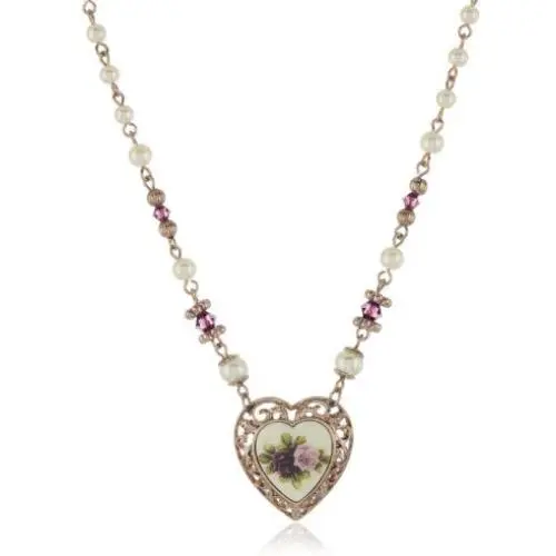 1928 Jewelry Manor House Victorian Heart Necklace