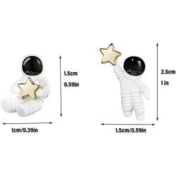 Cute Cartoon Asymmetrical Astronaut Stud Earrings Novelty Space Earrings Spaceman Star Earing Fashion Jewelry for Women Girls