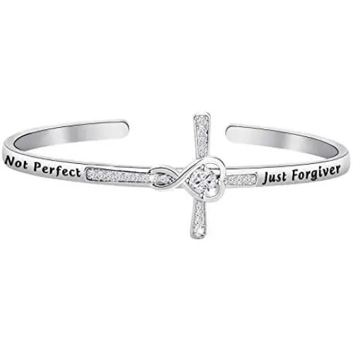 Faith Jewelry Christian Jewelry Religious Bracelet Not Perfect Just Forgiven Christian Cross Bracelet Faith Jewelry Christian Jewelry Religious Bracelet Not Perfect Just Forgiven Christian Cross Bracelet