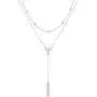 FLYOW Multi Layered Bar Necklace S925 Sterling Silver Beads Choker Marquise Cubic Zirconia Y Lariat Necklaces Long Chain Jewelry Gifts for Women Girls FLYOW Multi Layered Bar Necklace S925 Sterling Silver Beads Choker Marquise Cubic Zirconia Y Lariat Necklaces Long Chain Jewelry Gifts for Women Girls