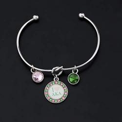 BLEOUK AKA Sorority Gift Sorority Bracelet Paraphernalia AKA Charm Bracelet AKA Graduation Gifts for Women