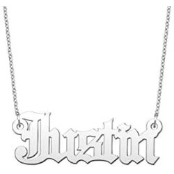 YSAHan Name Necklace Personalized Customized Nameplate Initial Jewelry for Women Girls
