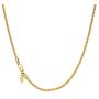 24K Thick Gold Plated 3mm Rope Chain Necklace for Men And Women Free Lifetime Replacement