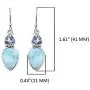 YoTreasure 1.61'' Larimar Blue Topaz Solid 925 Sterling Silver Dangle Earrings YoTreasure 1.61'' Larimar Blue Topaz Solid 925 Sterling Silver Dangle Earrings