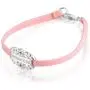 Small Heart Leather Pink Princess Word Name Plate ID Bracelet For Women For Teen 925 Sterling Silver 6 Inch Small Heart Leather Pink Princess Word Name Plate ID Bracelet For Women For Teen 925 Sterling Silver 6 Inch