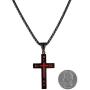 HZMAN Stainless Steel Russian Orthodox Cross Pendant Necklace for Men Women, NIKA, ICXC