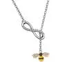 FUSTMW Crystal Bumblebee Pendant Necklace Infinity Love Charm Flying Honeybee Insect Jewelry Gifts (fts 3-8inch Wrist bee Bracelet) FUSTMW Crystal Bumblebee Pendant Necklace Infinity Love Charm Flying Honeybee Insect Jewelry Gifts (fts 3-8inch Wrist bee Bracelet)