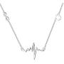 YL Serotonin Necklace 925 Sterling Silver Heartbeat Pendant Infinity Heart Jewelry