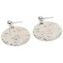 JustMoMoMin Hammered Round Disc Dangle Earrings Polished Circle Drop Earrings for Women Girls Jewelry