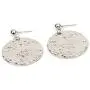JustMoMoMin Hammered Round Disc Dangle Earrings Polished Circle Drop Earrings for Women Girls Jewelry