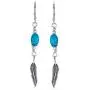 Native American Style Stabilized Turquoise Feather Leaf Leverback Dangle Earrings For Women Teen 925 Sterling Silver Native American Style Stabilized Turquoise Feather Leaf Leverback Dangle Earrings For Women Teen 925 Sterling Silver