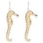BELUCKIN Nautical Alloy Seahorse Dangle Earrings Women Animal Jewelry