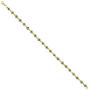 The World Jewelry Center 14k Yellow Gold Sky Blue Evil Eye Bracelet - 7''