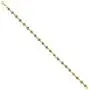 The World Jewelry Center 14k Yellow Gold Sky Blue Evil Eye Bracelet - 7''