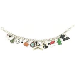 Blingsoul Mare Night Horror Charm Bracelet - Christmas Before Horror Pumpkin Charm Halloween Jewelry Gift for Women