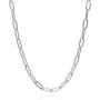 Paperclip Chain Necklace Sterling Silver, Paperclip Necklace for Women, Fashion Necklaces for Women, 925 Rhodium Oval Chain Link Necklace, 2.5MM - 5.5MM, Made In Italy, Next Level Jewelry
