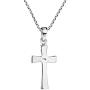 AeraVida Minimalism Christian Cross Reconstructed Red Coral .925 Sterling Silver Pendant Necklace