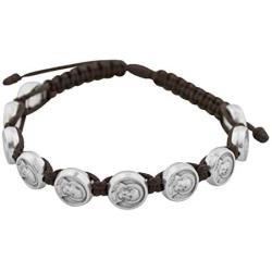 Good Shepherd Creations Adjustable Cord Bracelet with Padre Pio Medal Charm