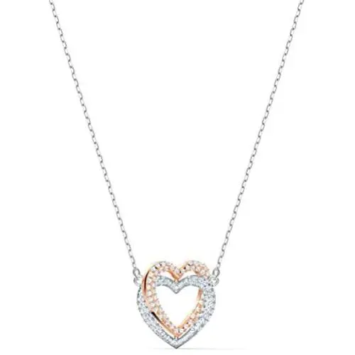 SWAROVSKI Womens Infinity Heart Jewelry Collection, Rhodium Finish, Mixed Metal Finish, Clear Crystals SWAROVSKI Womens Infinity Heart Jewelry Collection, Rhodium Finish, Mixed Metal Finish, Clear Crystals