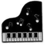 CENWA Black and White Keyboard Brooch Pin Piano Gifts Piano Keyboard Brooch Pin Music Jewelry Gift for Music Teacher Piano Lover